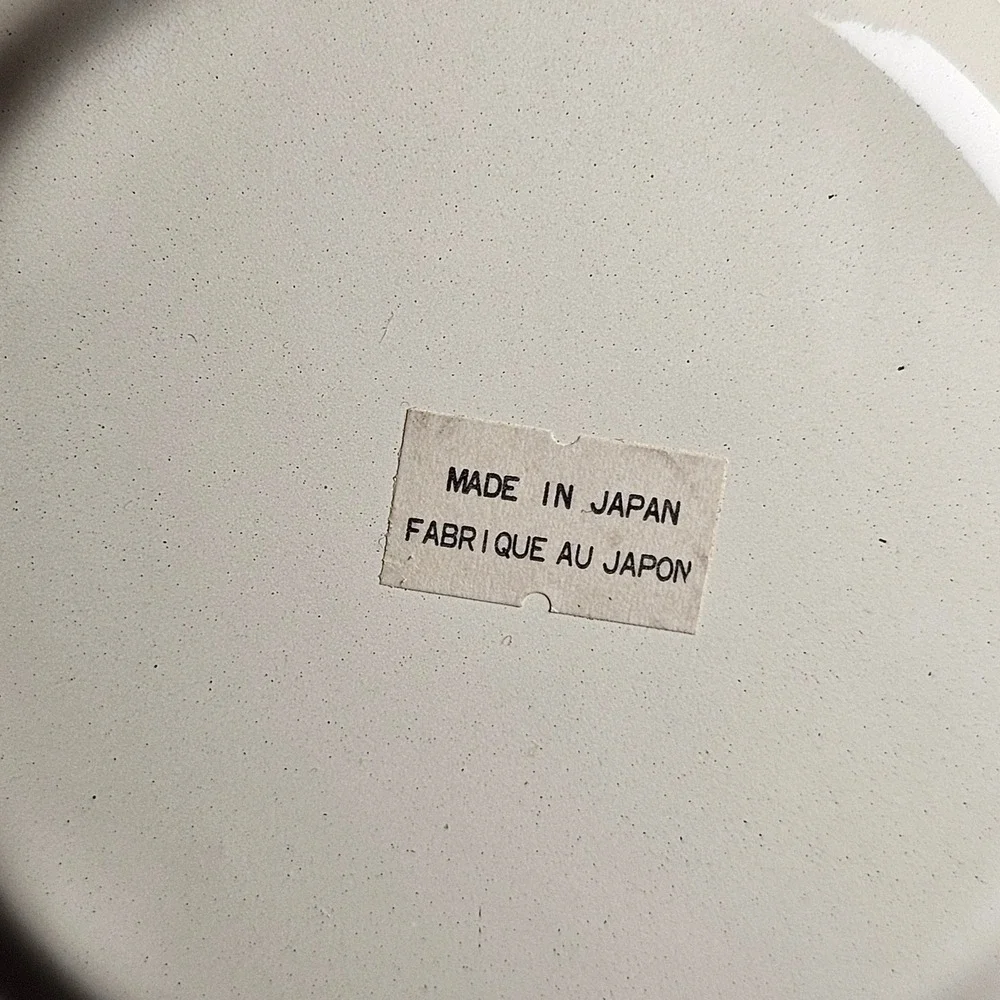 MCM 1970s Enamel Fondue Pot Cottagecore Yellow Floral Poppies Japan Analog